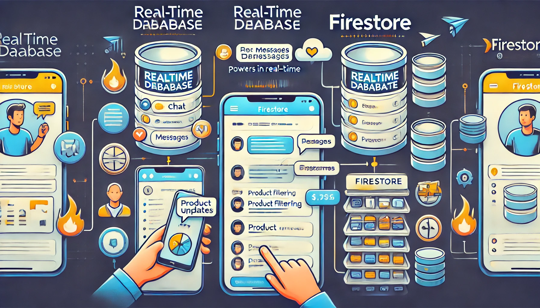 Sự khác nhau giữa Firestore và Realtime Database