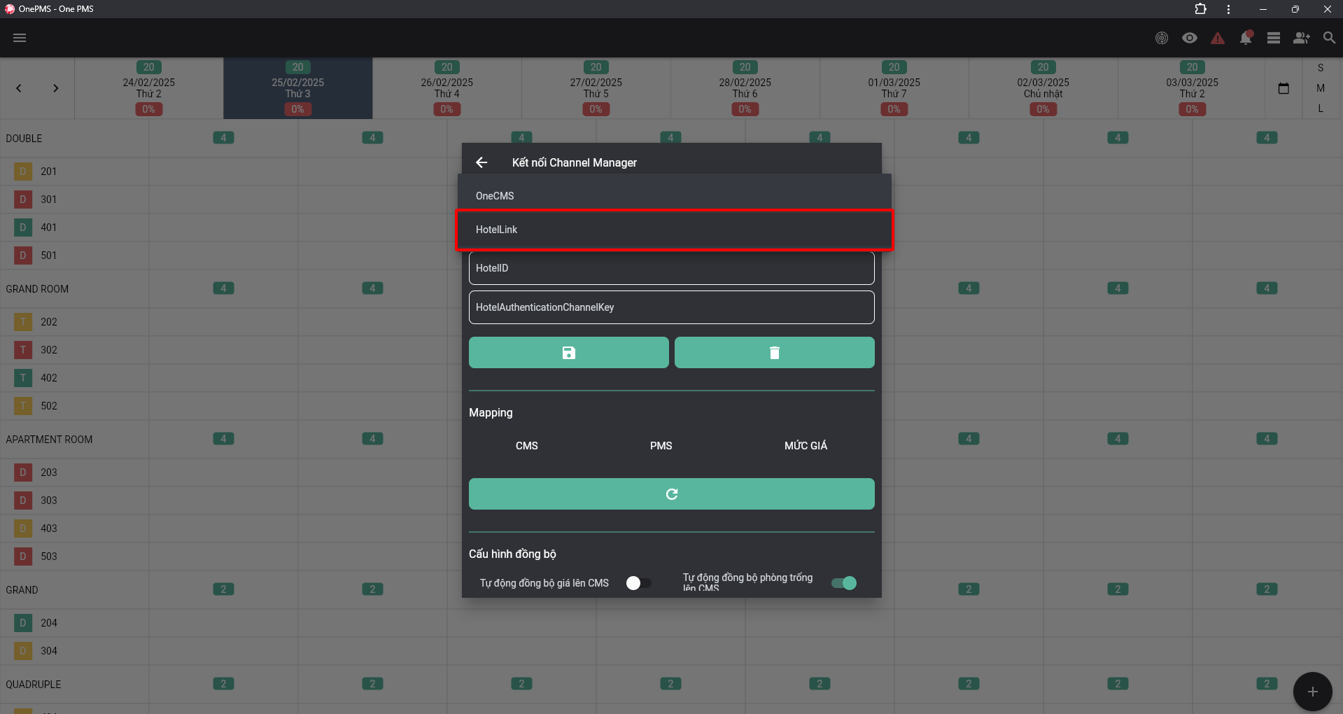 Phần mềm quản lý khách sạn OnePMS kết nối 2 chiều với Channel Manager