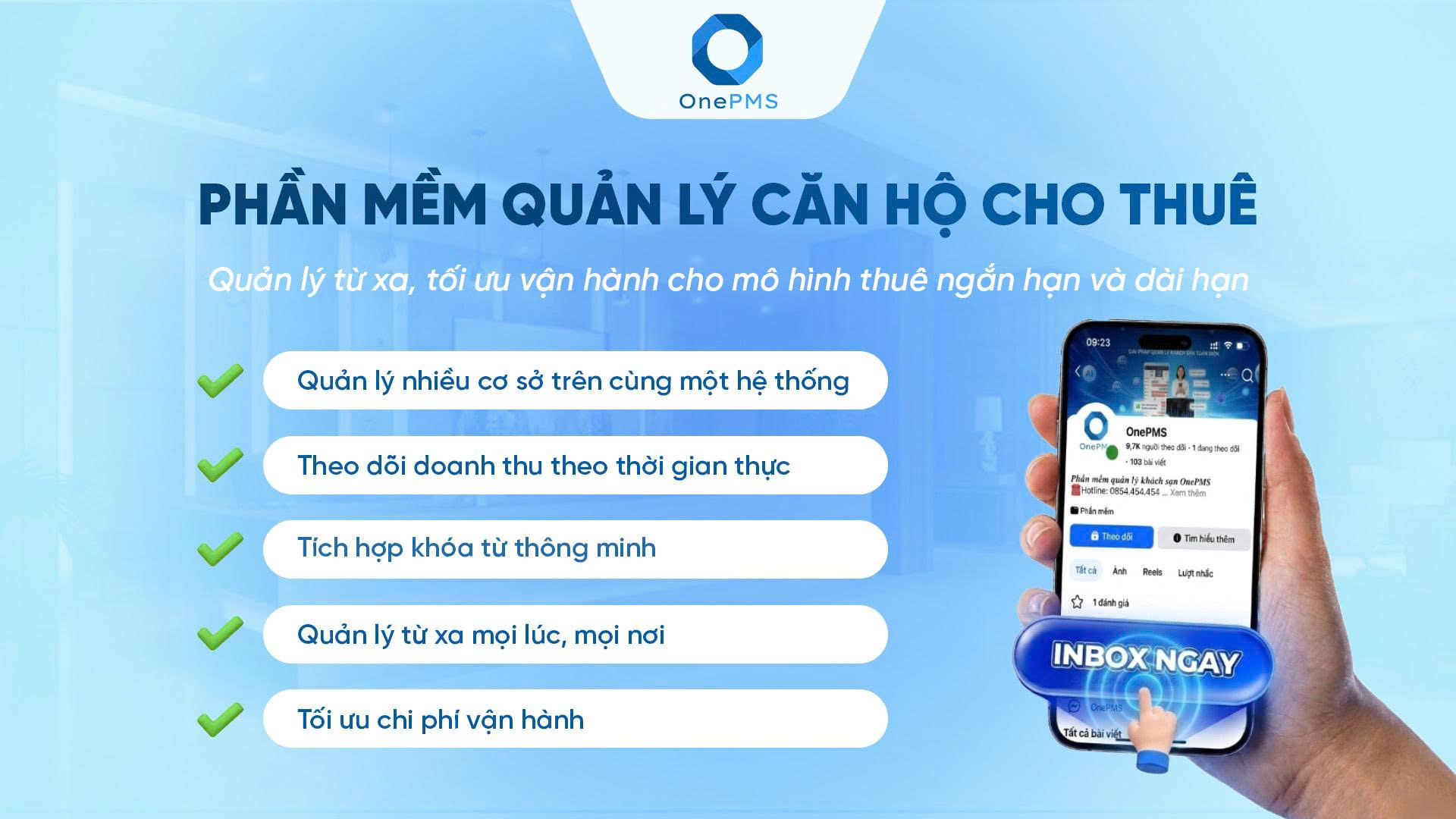 Phần mềm quản lý căn hộ dịch vụ