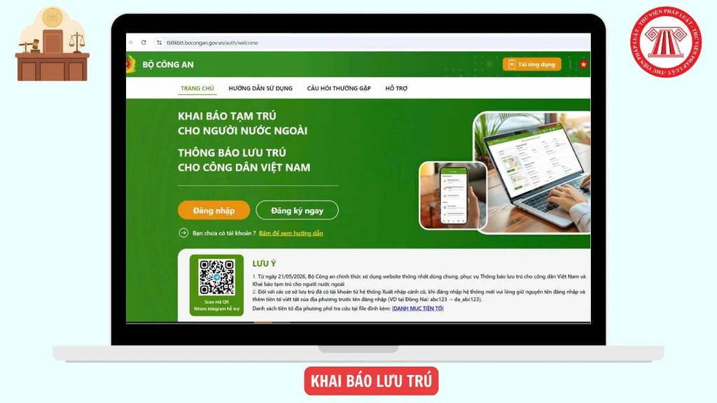 khai báo lưu trú